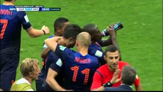 Van Persie Flying Header vs Spain World Cup 2014 [upl. by Nnylorac371]