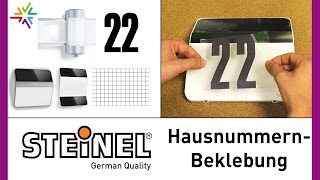 STEINEL Hausnummernleuchten Hausnummern  Ziffern aufkleben watt24Video Nr154 [upl. by Ycrad503]