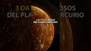 3 DATOS CURIOSOS DEL PLANETA MERCURIO espacio espacioexterior planeta universo sistemasolar [upl. by Namron]