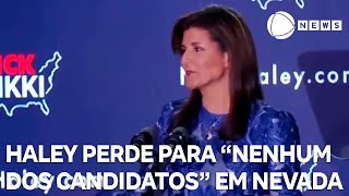 Nikki Haley perde primárias para quotnenhum dos candidatosquot [upl. by Koller]