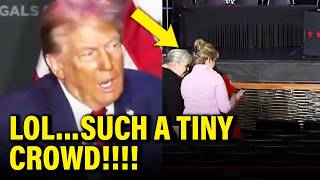 Trump LOSES HIS MIND in front of TINY CROWD in WI Speech [upl. by Shermie]