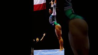 Simone Biles 🐐 electric double double debut shorts [upl. by Meaghan47]