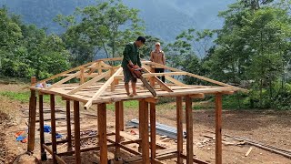 The process of joining the floor to complete the new roof  Dang Thi Mui [upl. by Rosco152]