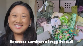 HUGE TEMU UNBOXING HAUL Kawaii cute  aesthetic things [upl. by Kus596]