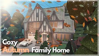 2 story autumnal home ♡  bloxburg speedbuild  luminto [upl. by Rezal]