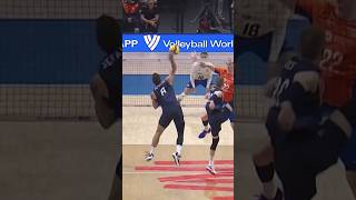 Amazing volleyball action by Tj Defalco 🔥 epicvolleyball volleyballworld volleyball [upl. by Moscow]