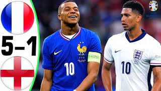 France vs England 51  All Goals and Highlights  EURO 2024 [upl. by Oramug766]