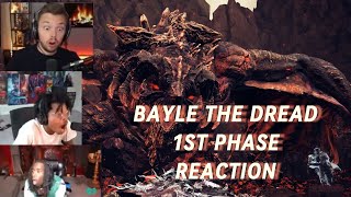 Elden Ring  Streamers Reaction to Bayle the Dread’s 1st Phase Gameplay at the End with Build [upl. by Ahsircal]