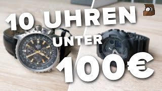 10 UHREN unter 100 EURO  Deutsch  Kaufratgeber 1  FullHD [upl. by Anyer617]