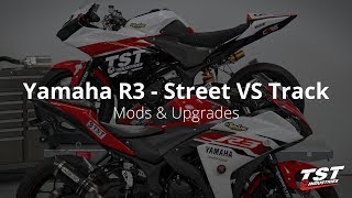 STREET VS TRACK Yamaha R3 Mods amp Upgrades [upl. by Donetta208]