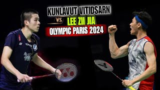 Kunlavut Vitidsarn vs Lee Zii Jia  Badminton OLYMPIC PARIS 2024  Live Score [upl. by Idnim993]