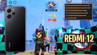 Redmi 12 Free Fire Sensitivty Settings 🔥 Redmi 12 Free fire Headshot Sensitivity [upl. by Desmond]