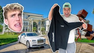 HAND DELIVERING MY MERCH TO JAKE PAULS HOUSE [upl. by Nohsad]