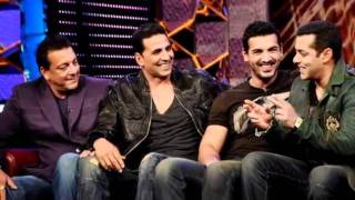 Akshay Kumar and John Abraham Promote Desi Boyz on Bigg Boss 5 with Salman Khan and Sanjay Dutt YouTube [upl. by Debor1]