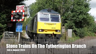 Stone Trains On The Tytherington Branch July amp August 2023  4K [upl. by Noxid]