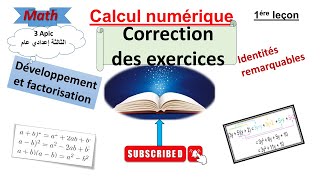 Correction des exercices Calcul Numérique pour les élèves de 3 APIC [upl. by Llieno453]