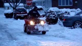 ATV Plowing Snow with a 2003 Yamaha Grizzly 660 [upl. by Melosa]