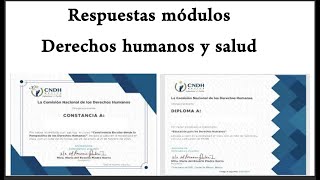 Respuestas A LOS módulos Derechos humanos y salud CNDH [upl. by Aribold]