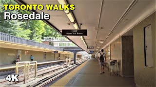 A walk through Torontos Rosedale neighbourhood 4K [upl. by Essirehc]