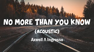 Axwell Ingrosso  More Than You Know Lyrics  8D Audio 🎧 [upl. by Labotsirc405]