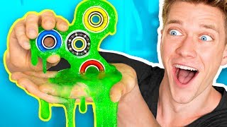 DIY Slime Fidget Spinner That ACTUALLY SPINS How To Make Rare Giant Fidget Spinners amp Tricks [upl. by Pohsib]