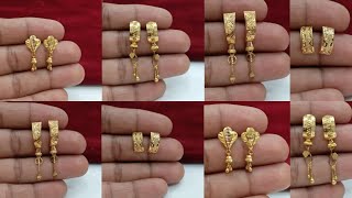 under 10000 Latest 20ct hallmark gold stud earrings designs with price  new hanging earrings [upl. by Pang]