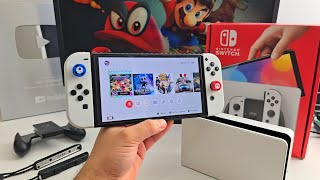 UNBOXING NINTENDO SWITCH OLED EM 2024 MEU PRIMEIRO CONSOLE [upl. by Celinka971]