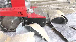 Entfernen von PVC Bodenbelag mit der Strippermaschine RO2 [upl. by Harshman456]