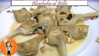 Alcachofas al Ajillo  Receta de Cocina en Familia [upl. by Waylin]