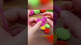 Wow😲 Crochet flower❤️💚💛 crochet knitting foryou [upl. by Vassaux929]