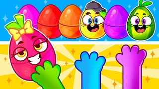 Surprise Eggs Song 🥚🐣 Who Is Inside The Egg ❓😯 II Kids Songs by VocaVoca Friends 🥑 [upl. by Socher577]