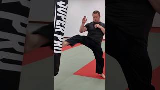 Oblique kick and push kick drill heavybag martialarts heavybagdrills heavybagworkout mma [upl. by Liddy]