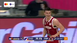 CLUTCH Matic Rebec with a key 3pointer Zadar – FMP Soccerbet 2832024 [upl. by Liagibba]