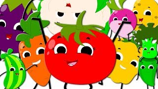 Ten Little Vegetables Jumping On The Bed  Learn Vegetables  Nursery Rhymes For Kids  Baby Songs [upl. by Gnod]