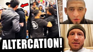 PHYSICAL ALTERCATION amp FOOTAGE Khamzat Chimaev gets CALLED OUT by Jack Hermansson Nate Diaz [upl. by Stein]