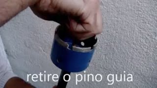 Como furar uma parede com a serra copo diamantada JRC Diamantados [upl. by Shoemaker481]