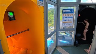 Yellow Water Slide 💦 at Waterpark Park Bešeňová 🇸🇰 [upl. by Barboza]