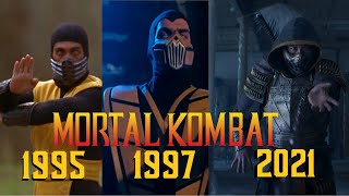 Evolution of Scorpions quotGet Over Herequot in Mortal Kombat Movies 19952021 [upl. by Mages]