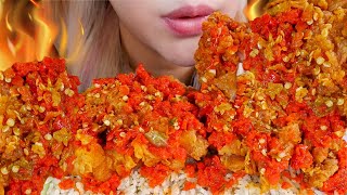 ASMR 🍗💥AYAM GEPREK BENSU NASI DAUN JERUK 🤩 SPICY CRUSHED FRIED CHICKEN LIME LEAVES RICE [upl. by Atived172]