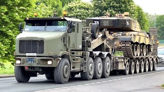 Oshkosh Tank Transporters haul Challenger 2’s and more [upl. by Kistner]