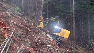 Idaho Logging  Tethered Feller Buncher  Tigercat LX780D [upl. by Eanrahc]