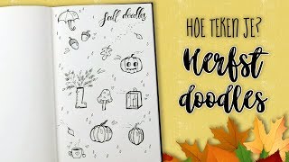 Herfst doodles leren tekenen  stap voor stap  Nederlands  CreaChick [upl. by Akemad373]