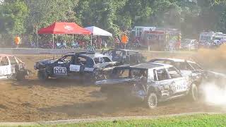 Donnybrook Fair Demolition Derby 2023 Straight Stock V8 [upl. by Broeder]