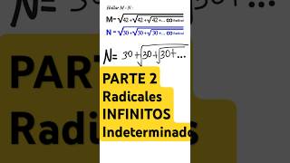 PARTE 2 radicales Indeterminados matematicas razonamientomatematico maths [upl. by Moselle594]