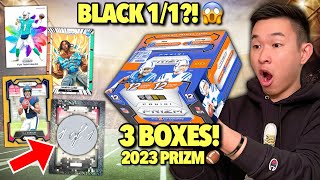 BLACK 11 PULL FROM THE NEW PRIZM 🏈 😱🔥 2023 Panini Prizm Football FOTL Hobby Box Review x3 [upl. by Attwood]