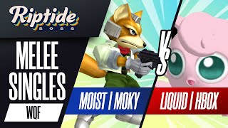 moky vs HBox  Melee Singles Winners Quarters  Riptide 2022  Fox vs Jigglypuff [upl. by Nahsed]