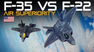 F22 Raptor Vs 2x F35 Lightning  Air Superiority  Digital Combat Simulator  DCS [upl. by Gleich284]