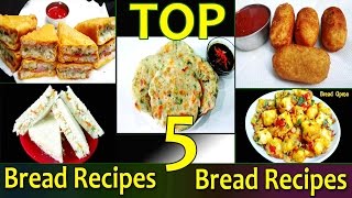 TOP 5 Bread Recipes  Top 5 home made Easy amp Simple Bread recipes [upl. by Roane]