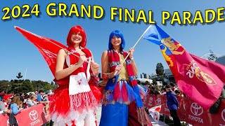 2024 AFL Grand Final Parade Sydney Swans Brisbane Lions [upl. by Thomsen]