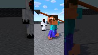 HELP Herobrine Throw SPEAR VS Entity VS Notch herobrine minecraft shorts entity [upl. by Neelac37]